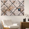 Handmade Bespoke Memo Notice Board With Fryetts Stone Atlas Map Globe Fabric