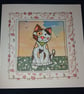 Quirky art handrawn set of 5 beautiful handmade whimsical cute cat blank cards - Image 6