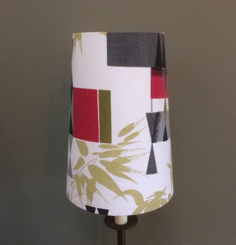 Geometric Atomic Bamboo 50s Mid Century Modern Vintage Fabric Lampshade option 