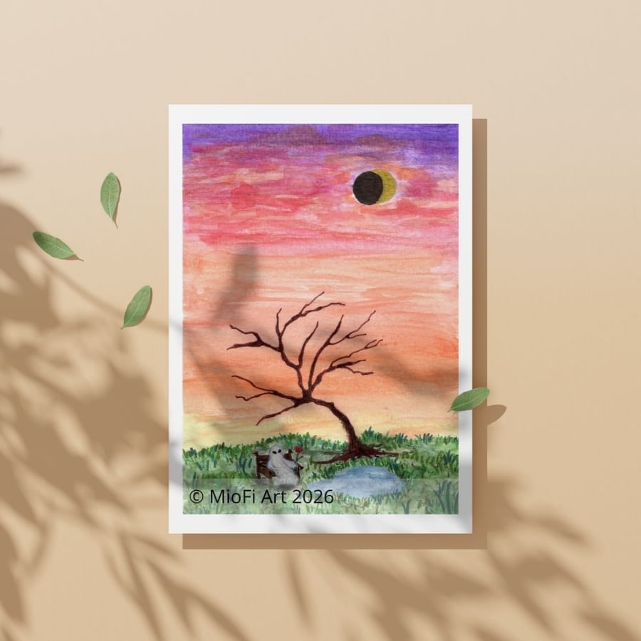 Waiting for life, Mixed-Art Print