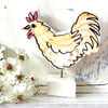 Chicken pottery ornament