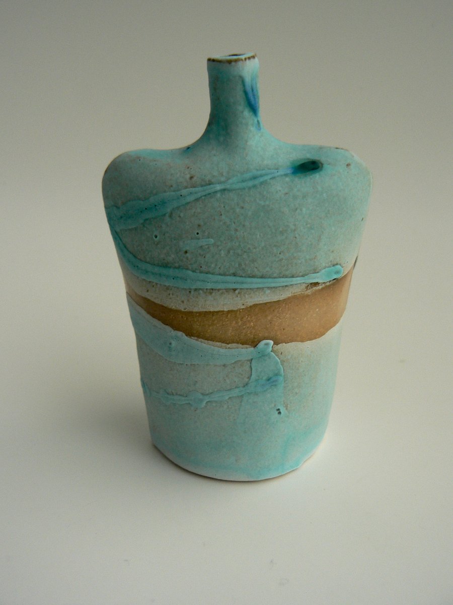 Small Seascape Ceramic Bottle 