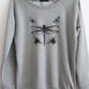 Bumble Bee Womens light grey raglan sweatshirt organic cotton Save The Bee print