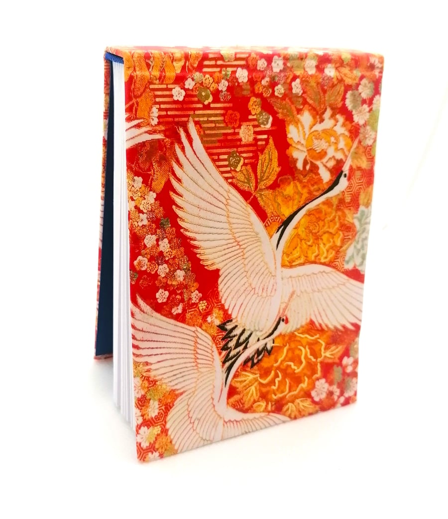 A5 Handcrafted Notebook with Crane paper covering (blank) - Seconds Sunday