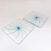 Boxed Set of 2 Fused Glass Coasters - Bubbly Swirl Design