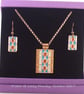 Copper Aztec Style Pendant and Earrings Set - Image 7