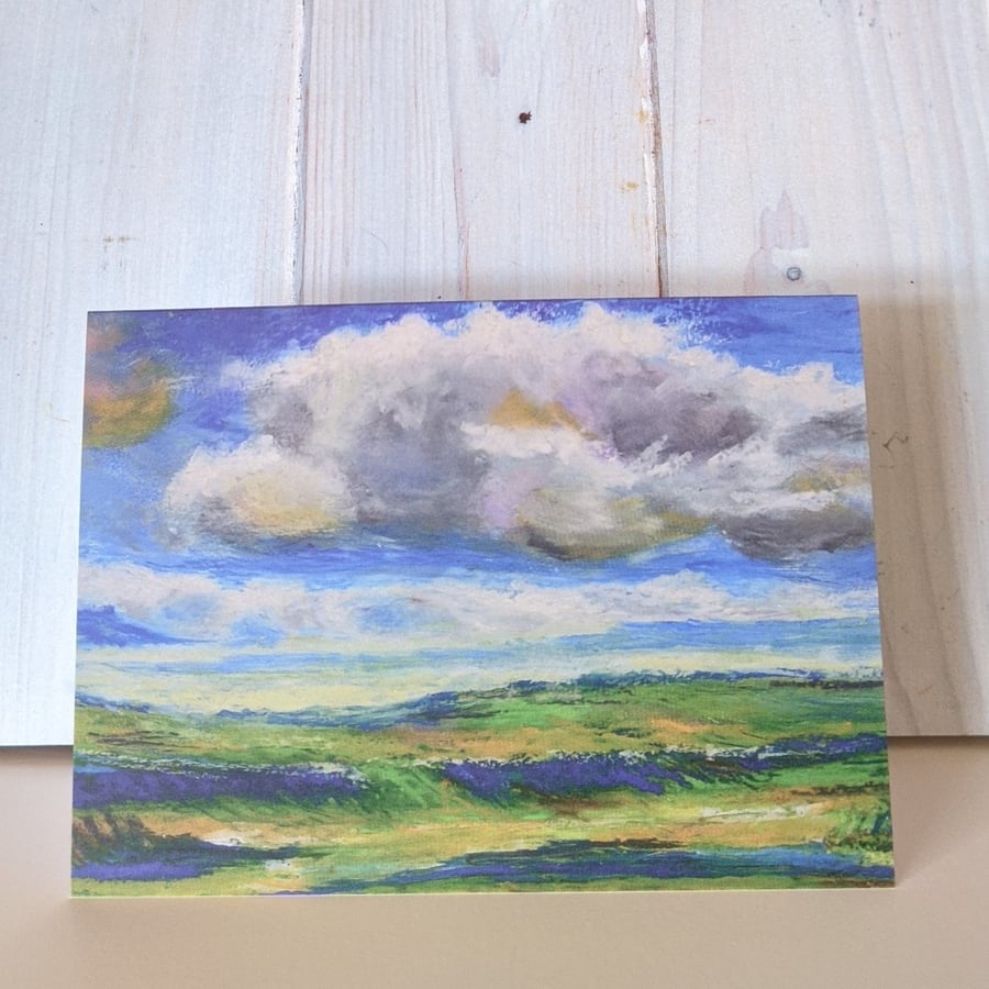Upland clouds greeting card