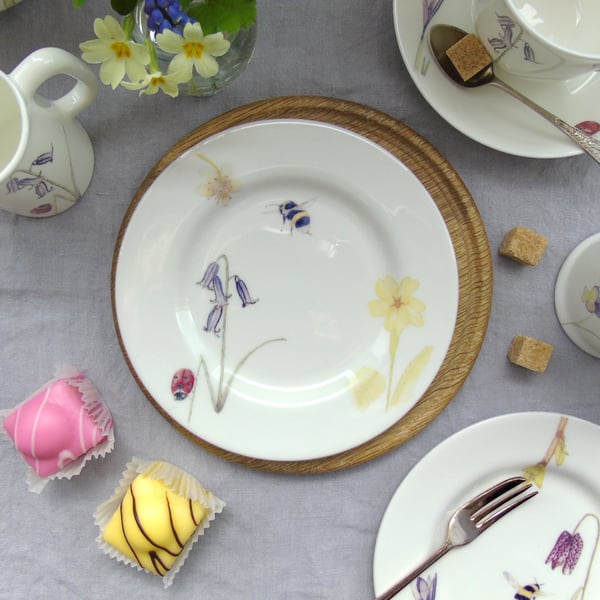 Fine Bone China Cake Plate