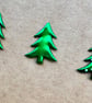 A pair of rustic recycled Christmas cards with red and green tree embellishments - Image 5