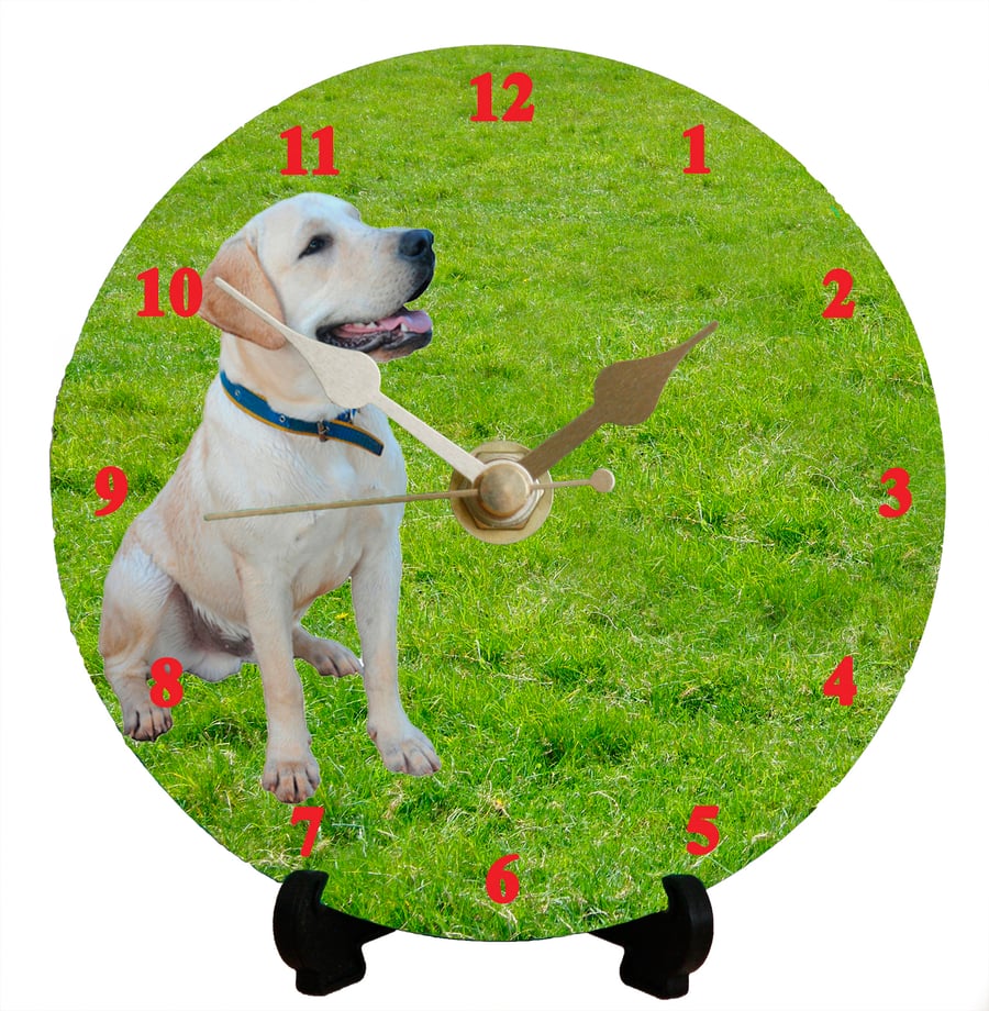 12cm DIY clock kit - Labrador - Wall or desk clock for dog lovers