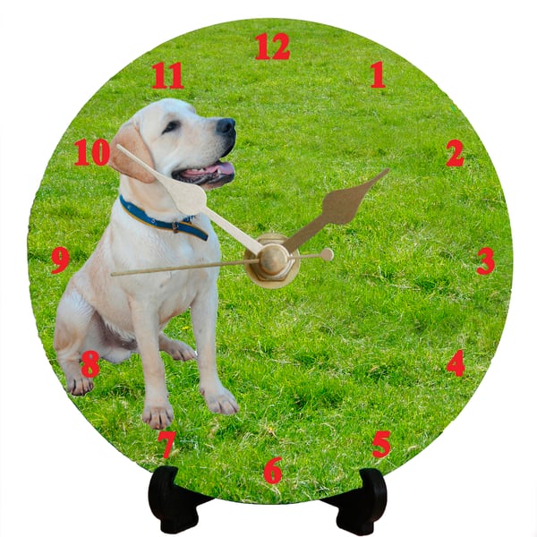 12cm DIY clock kit - Labrador - Wall or desk clock for dog lovers