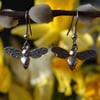 Bee pewter earrings