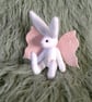 Magical Winter Fairy Hare, hand sewn jointed collectable heirloom for Christmas. - Image 8