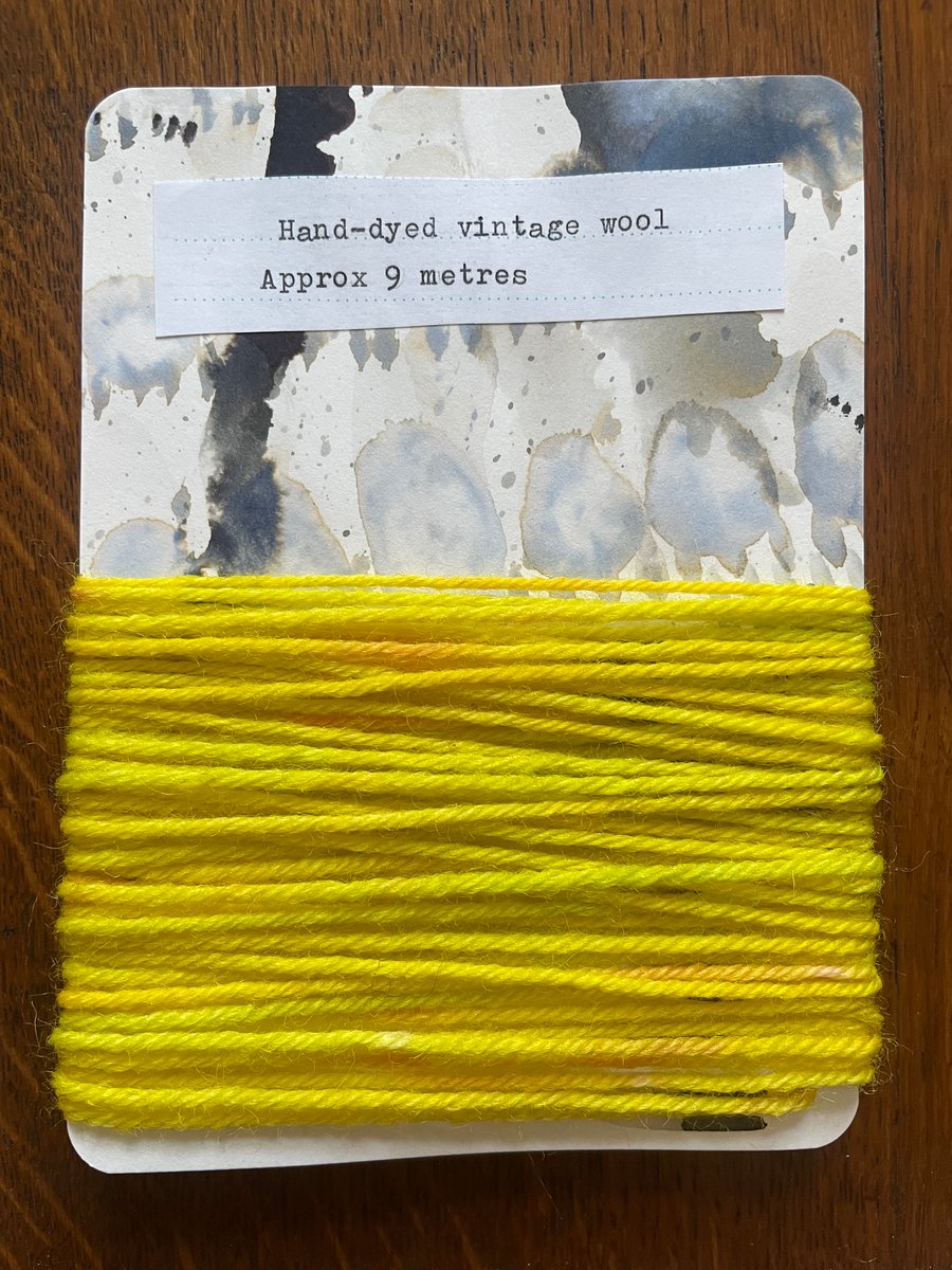 Upcycled 100% Wool Mending Thread. Yellow