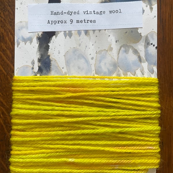 Upcycled 100% Wool Mending Thread. Yellow