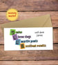 GCSE Exam Pass Personalised Money Wallet Card - cash gift envelope