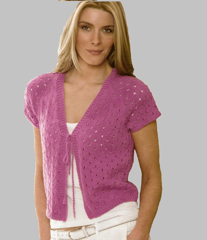 VINTAGE KNITTING PATTERN PDF Ladies Bolero and Cardigan