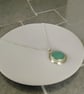 Amazonite Sterling Silver Halo Necklace - Image 4
