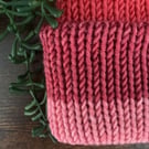 Ombre Pretty Pinks Handmade Adult Beanie Hat - Slouch Hat Winter Accessory