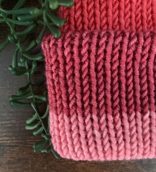 Ombre Pretty Pinks Handmade Adult Beanie Hat - Slouch Hat Winter Accessory