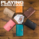 Personalised Handmade Leather Playing Card Holder