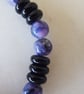 Blue and Black Beaded Adjustable Bracelet - Summer Seconds - Image 3