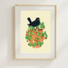 The Strawberry Thief blackbird Art Print