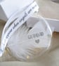 Grandad Memorial Round Feather Bauble, In Memory of Grandad, Round Glass Christm - Image 2