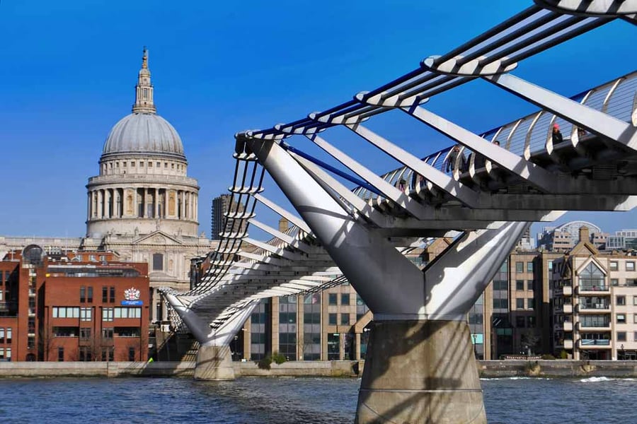 St Paul's Cathedral London Millennium Bridge Photograph Print