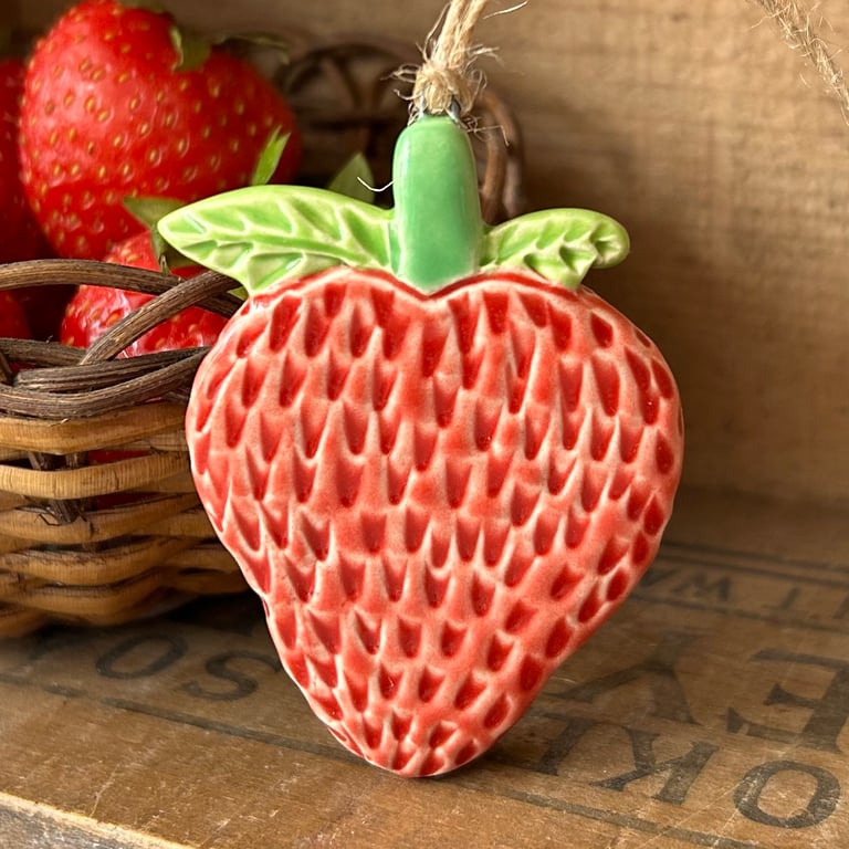Ceramic strawberry decoration