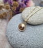 9ct Yellow Gold Hammered Pebble Necklace Pendant