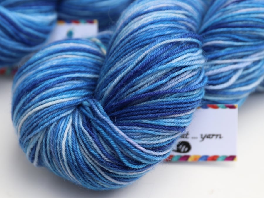 SALE: Arctic Chill - Superwash wool-nylon 4 ply yarn
