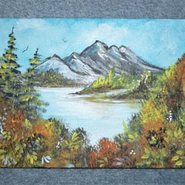 original art acrylic painting landscape ( ref F364.H1 )