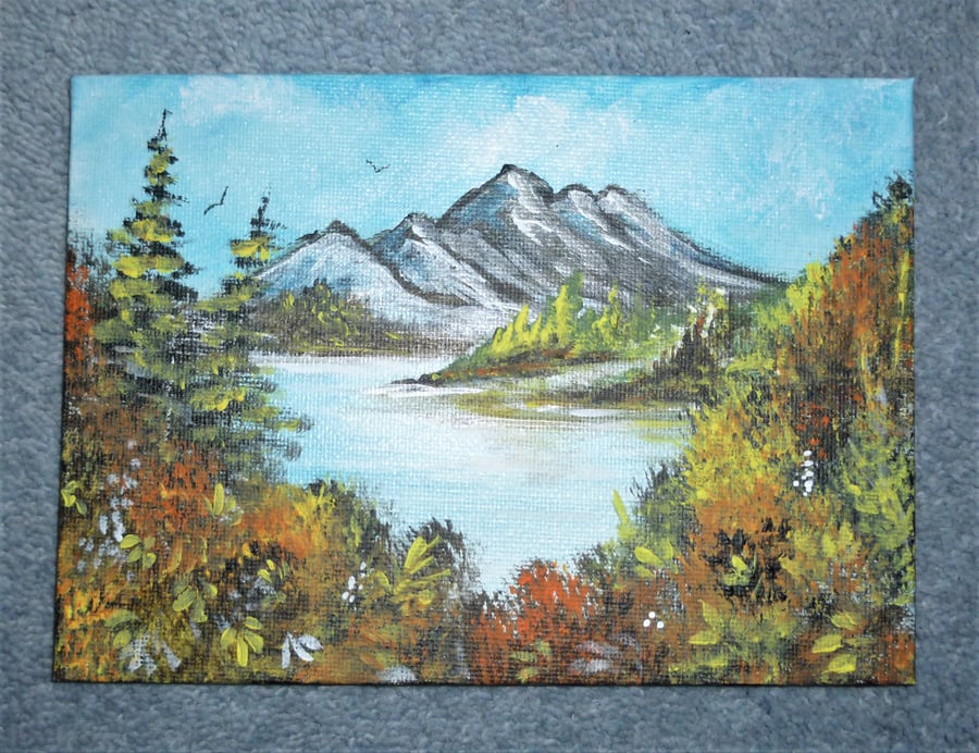original art acrylic painting landscape ( ref F364.H1 )