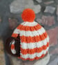 Vegan Small Tea Cosy for 2 Cup Tea Pot, Cornish Style, Hand Knitted - Image 3