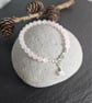 Pale Pink Rose Quartz and Sterling Silver Bracelet - Image 4