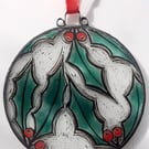 Holly Sprig Christmas Tree Decoration