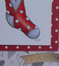 Snowman in a Stocking Christmas Card - Happy Christmas - Hearts - Image 6