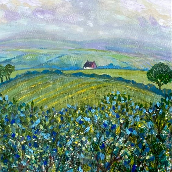 Distant Hills, original landscape painting