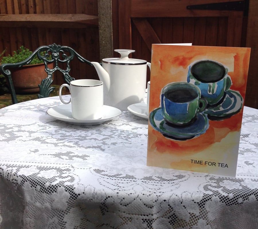 Time for tea greetings card