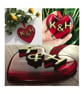 Handmade Fused Glass Red Love Heart Hanging Decoration - Personalised Suncatcher