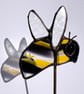 Stained Glass bee plant stake- cute bumblebee gift - Image 2