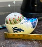 Pin cushion - tiny blue and white Delft clog embroidered with bee and flowers - Image 7