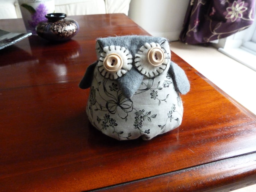 Grey Baby Owl Bean Bag