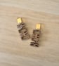 Sculptural Monolithic Wood and Acrylic Earrings