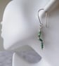 Unique Sterling Silver and Emerald Earrings  - Image 3