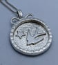 Handmade sterling silver swallow pendant