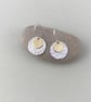 Hammered Sterling Silver and 9ct Yellow Gold Dangle Disc Earrings - Image 6