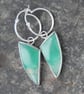 Chrysoprase hoop earrings - Image 1