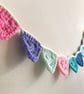 Crochet mini triangle handmade bunting decorative garland - Image 1